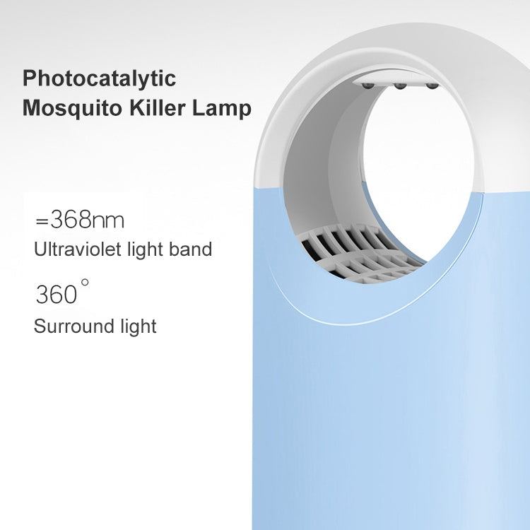 USB Photocatalyst Mosquito Killer Home LED Mosquito Repellent, Style:USB In-line(Blue)