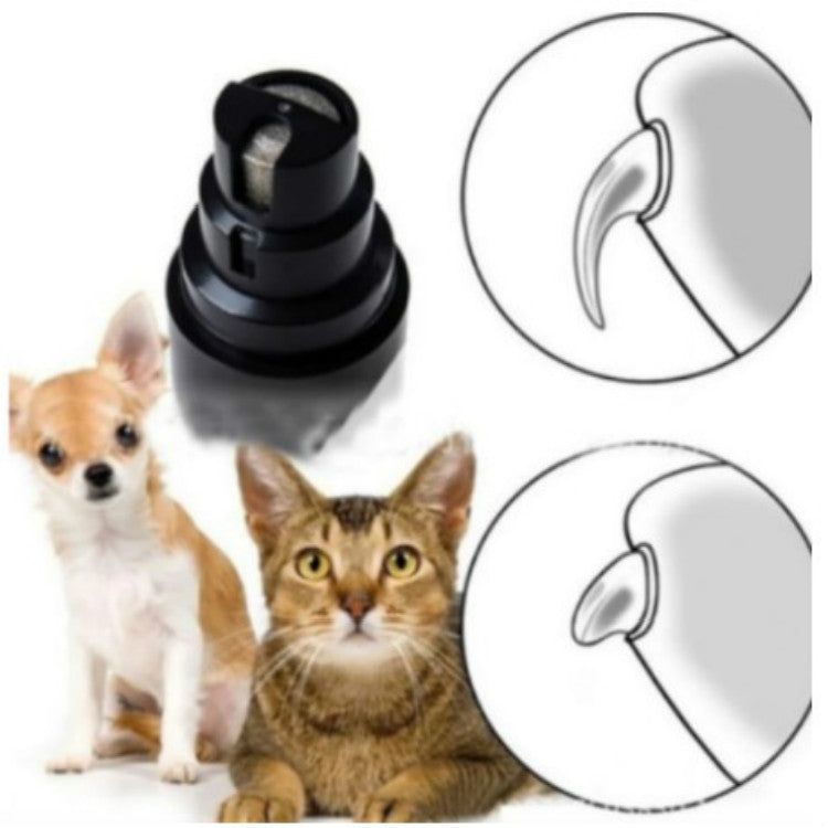 Pet Nail Polisher Cats and Dogs Clean Nails Electric Manicure, Style:PTw208 Black 1 Block Normal Edition