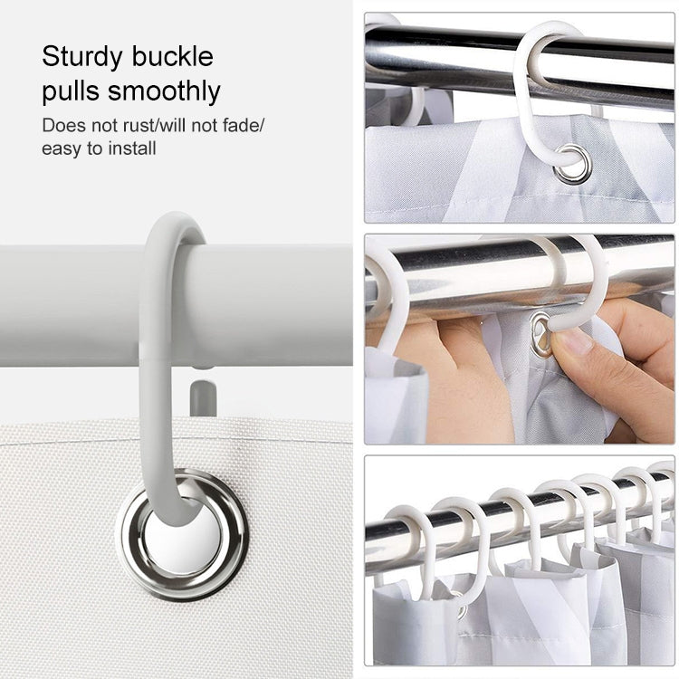 Shower Curtain Waterproof Bathroom Geometric Light Grey Bath Curtains, Size:240x200cm