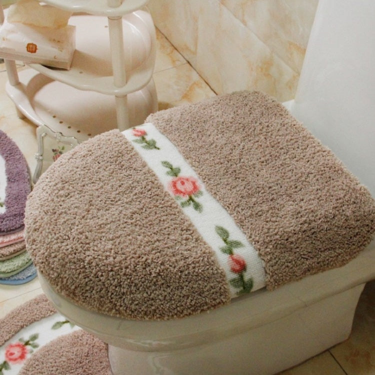 Pastoral Style Bathroom Toilet Non-Slip Mat Set