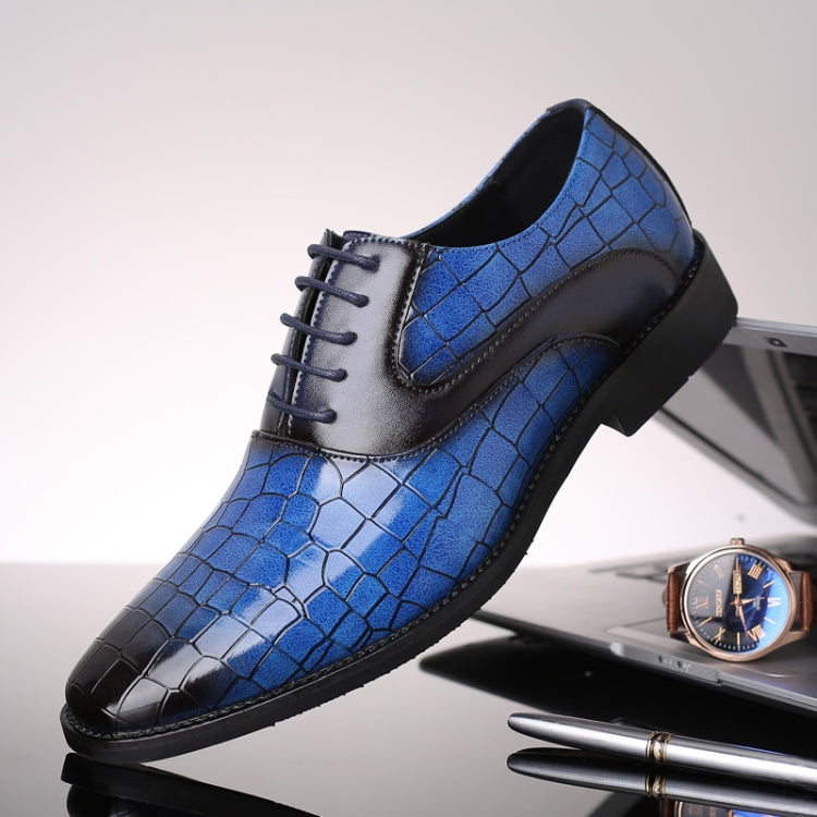 Oxford Leather Shoes Flats Casual Fashion Lace-up Men Shoes, Shoes Size:38