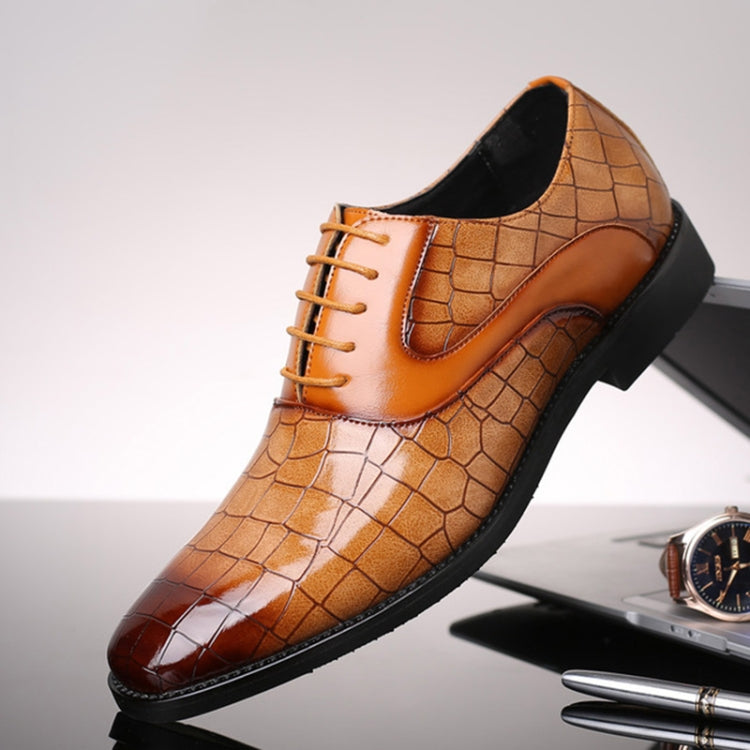 Oxford Leather Shoes Flats Casual Fashion Lace-up Men Shoes, Shoes Size:41