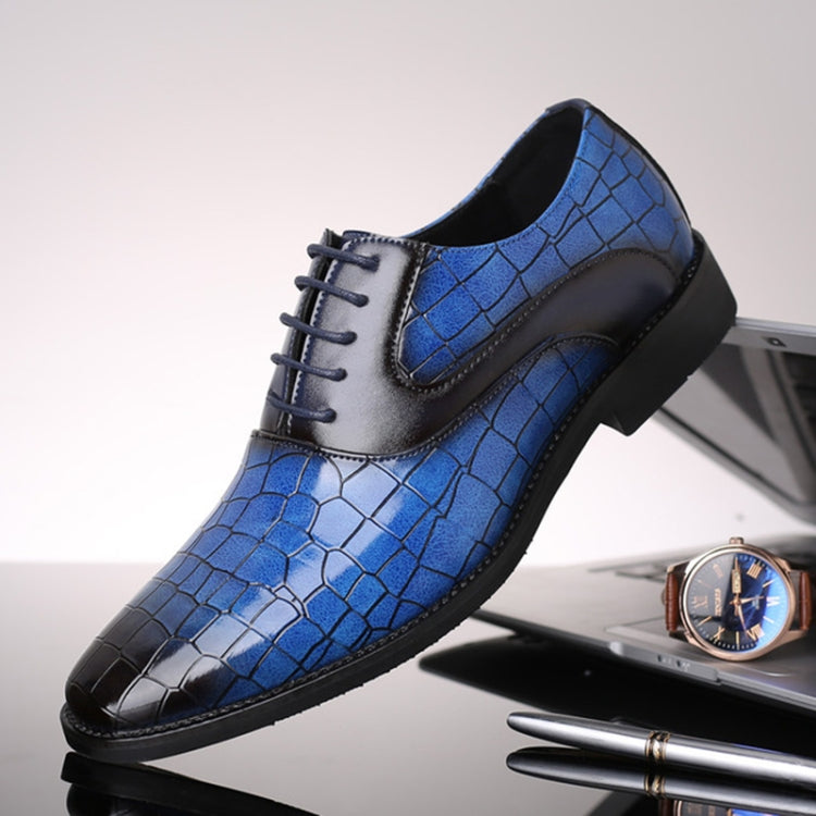 Oxford Leather Shoes Flats Casual Fashion Lace-up Men Shoes, Shoes Size:41