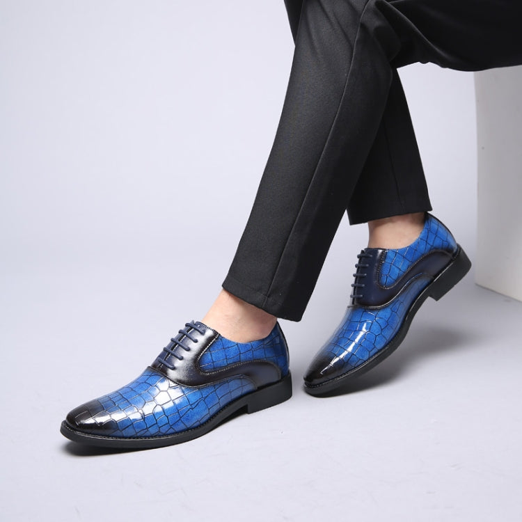 Oxford Leather Shoes Flats Casual Fashion Lace-up Men Shoes, Shoes Size:42