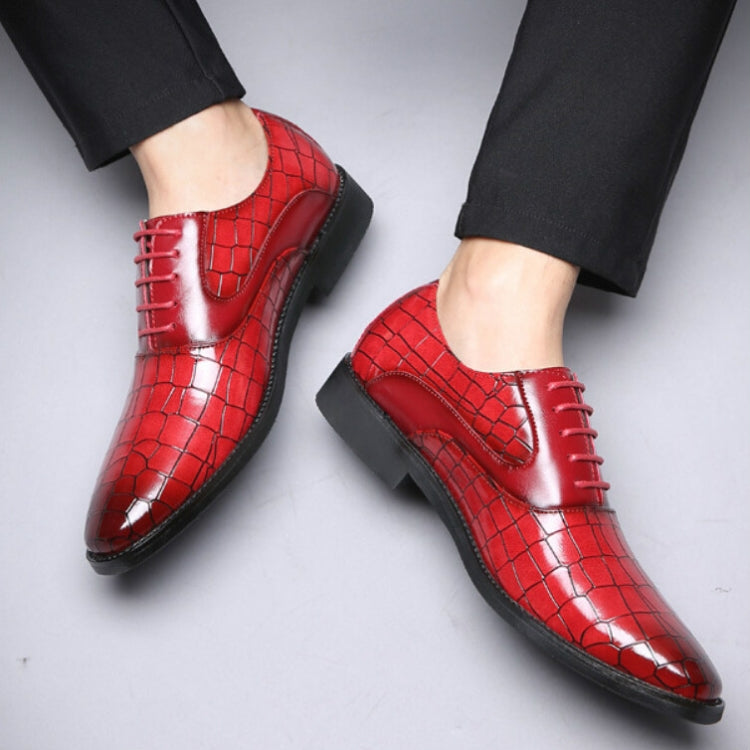Oxford Leather Shoes Flats Casual Fashion Lace-up Men Shoes, Shoes Size:45