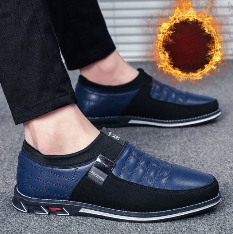 Autumn Casual Leather Shoes British Style Men Shoes, Size:47
