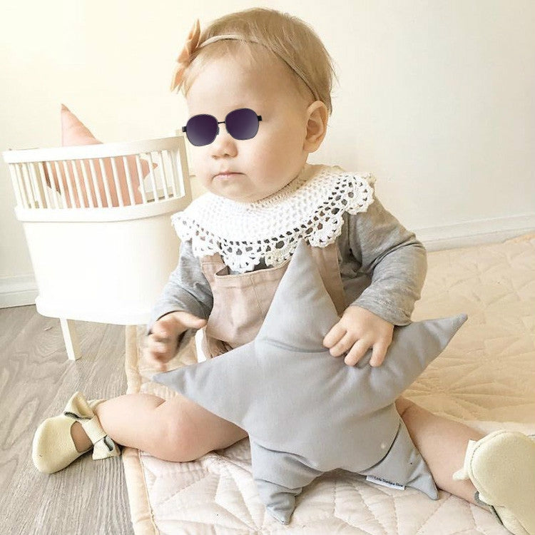 Cotton Lace Female Baby Bib Princess Bib Saliva Towel 360 Degree Rotation Child Fake Collar Decoration, Color:Mesh Lace Pink