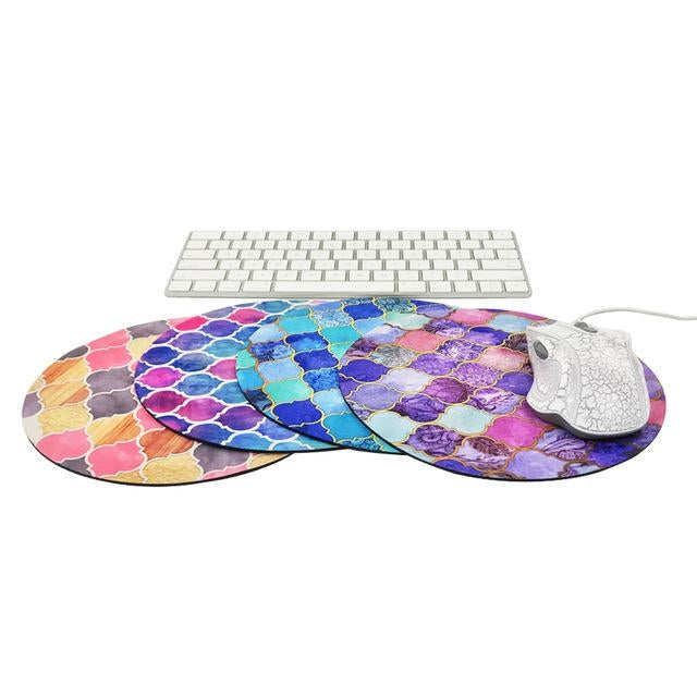 Round Mouse Pad with Diamond Pattern, Size:20 Ã— 20cm without Lock