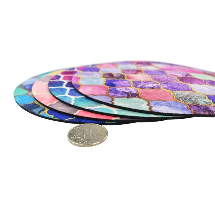 Round Mouse Pad with Diamond Pattern, Size:20 Ã— 20cm without Lock