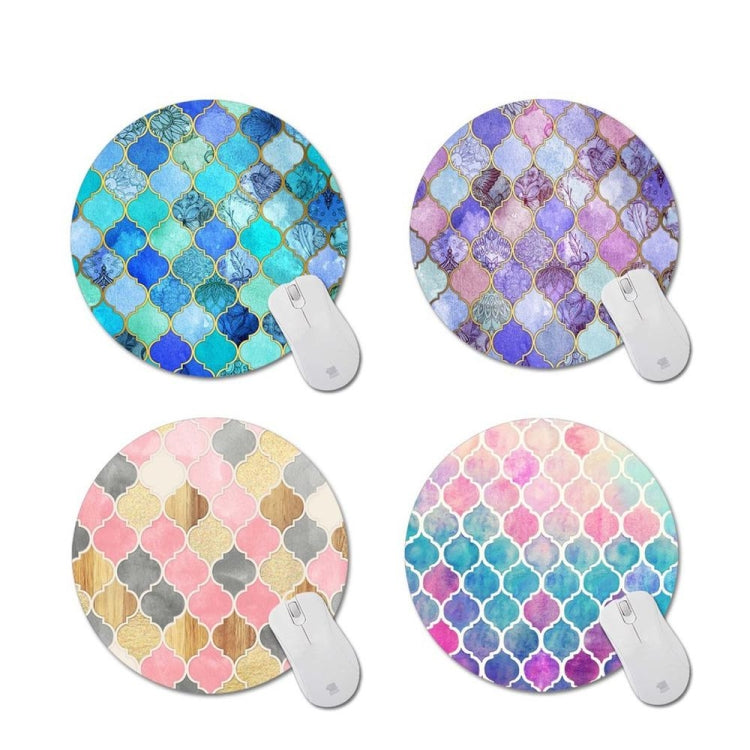 Round Mouse Pad with Diamond Pattern, Size:20 Ã— 20cm without Lock