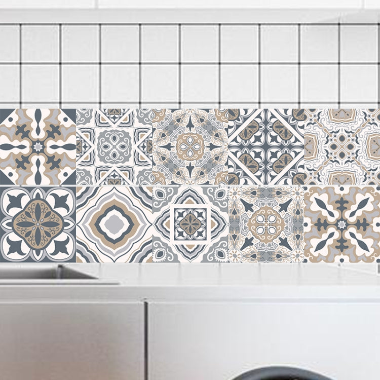 2 PCS Retro Tile Stickers Kitchen Bathroom PVC Self Adhesive Wall Stickers Living Room DIY Decor Wallpaper Waterproof Decoration, Style: Laminating, Size: 100x20cm