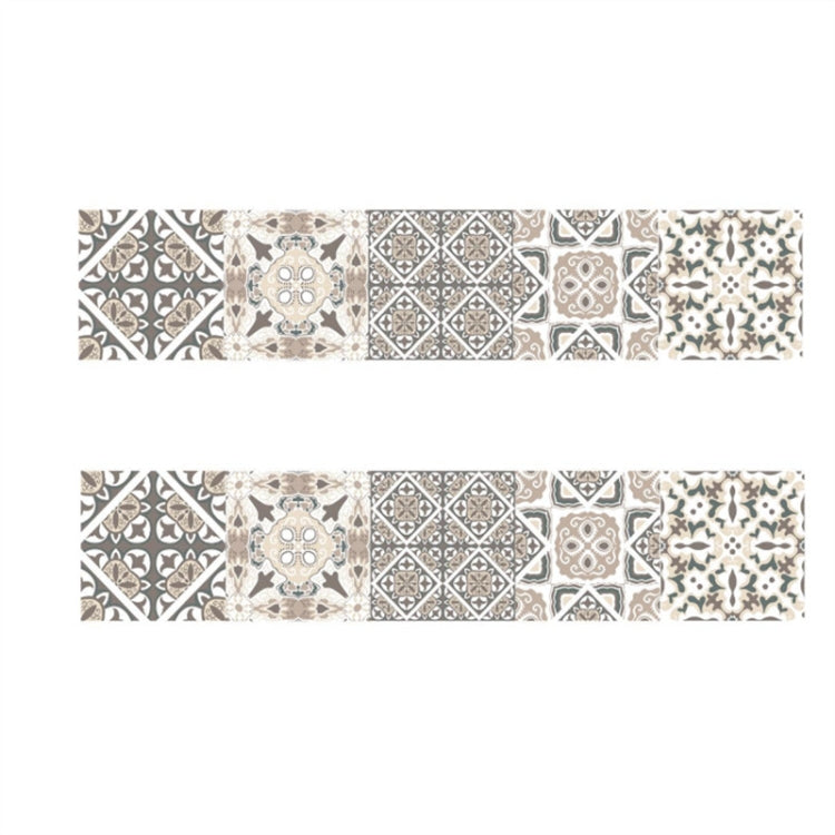 2 PCS Retro Tile Stickers Kitchen Bathroom PVC Self Adhesive Wall Stickers Living Room DIY Decor Wallpaper Waterproof Decoration, Style: Laminating