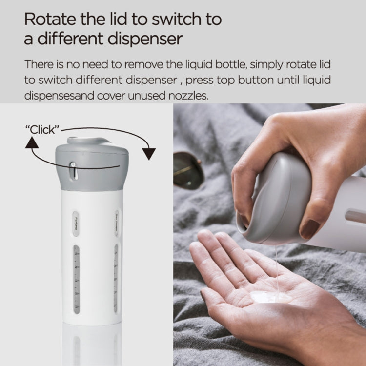 2 PCS 4 in 1 Portable Travel Bottles Set Organized Waterproof Toiletries Refillable Liquid Container