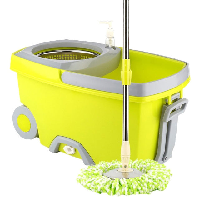 Rotating Double Drive Mop Household Hand Pressing Mop Bucket with Tow mop Head