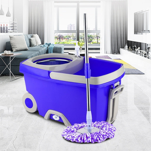 Rotating Double Drive Mop Household Hand Pressing Mop Bucket with Tow mop Head