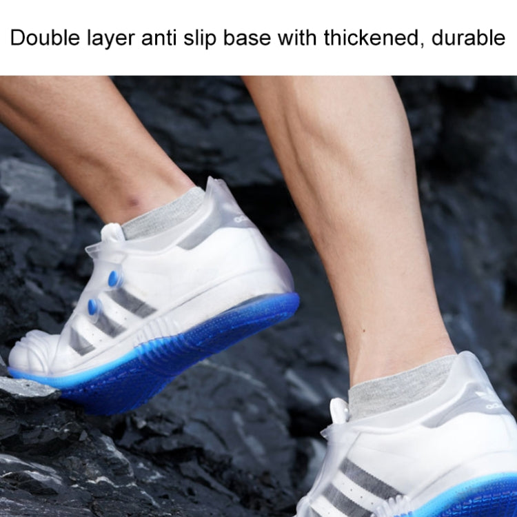Low Toe Shoe Covers Men And Women Non-Slip Thick Bottom Flip Buckle Waterproof Rain Boots, Size: 40/41