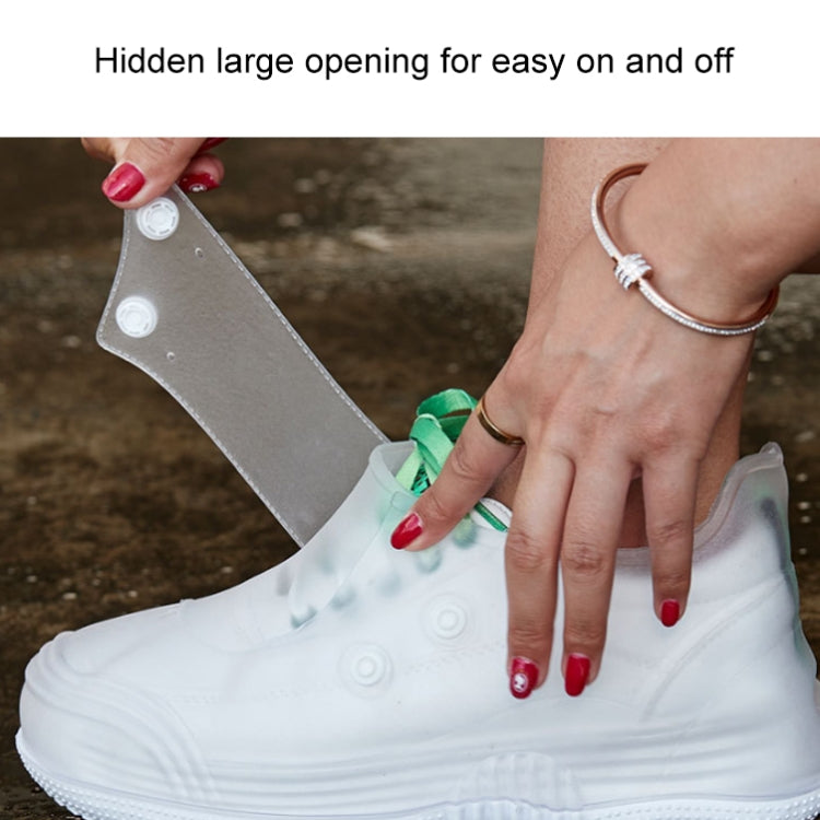 Low Toe Shoe Covers Men And Women Non-Slip Thick Bottom Flip Buckle Waterproof Rain Boots, Size: 40/41