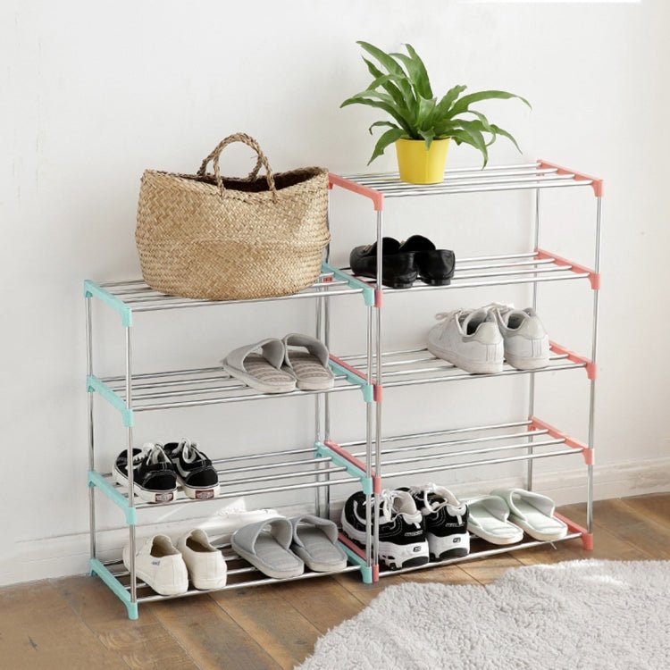 Household Multifunctional Four-layer Stainless Steel Shoe Rack Storage Shelf