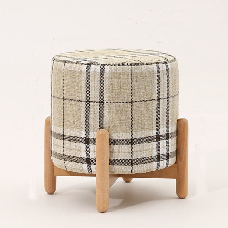 Home Stool Cloth Art Stool Solid Wood Children Sofa Stool