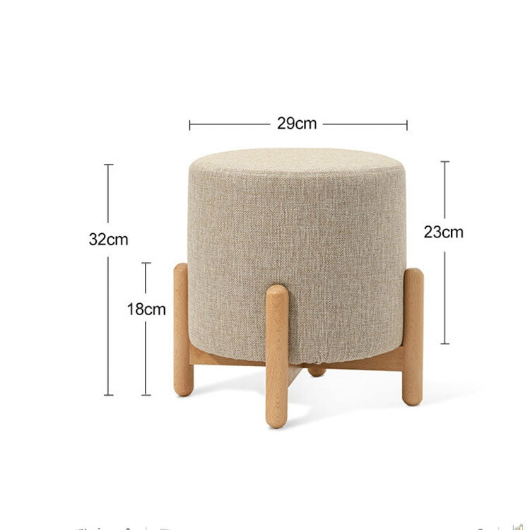 Home Stool Cloth Art Stool Solid Wood Children Sofa Stool