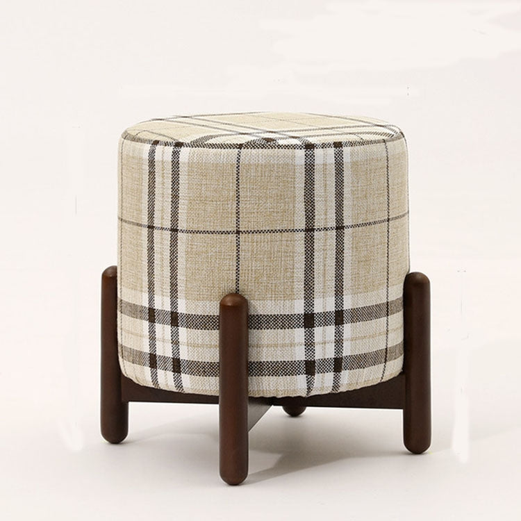 Home Stool Cloth Art Stool Solid Wood Children Sofa Stool