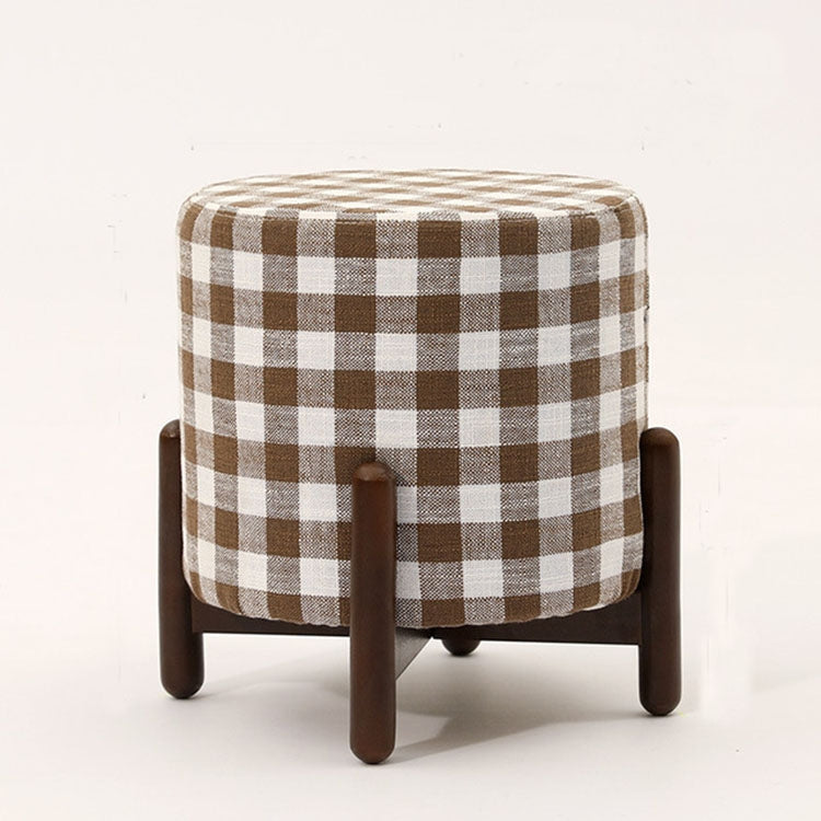 Home Stool Cloth Art Stool Solid Wood Children Sofa Stool