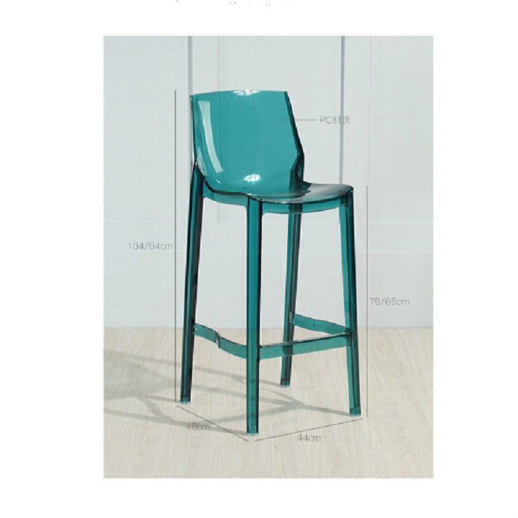 Transparent Bar Chair Personality Fashion Home High Chair Acrylic Chair, Height:75cm
