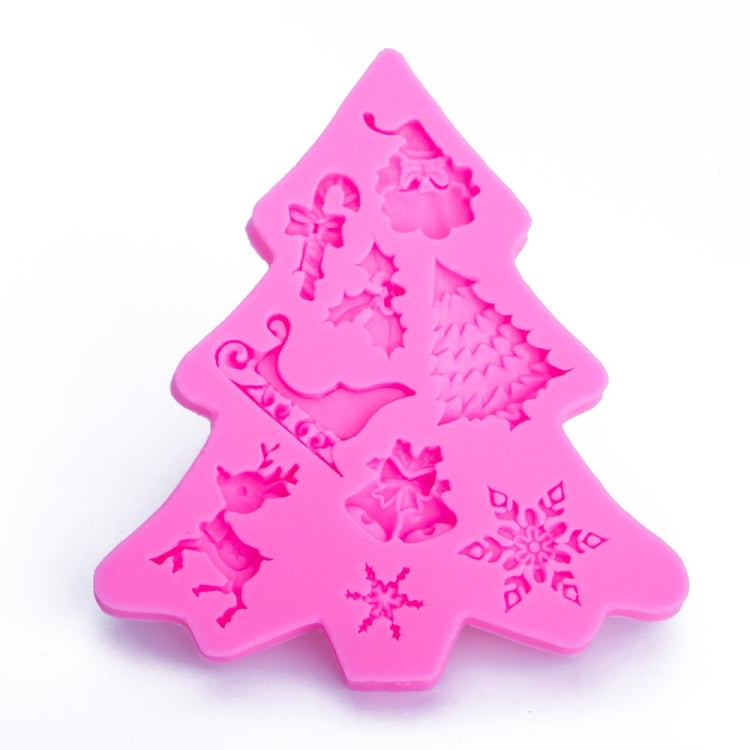 3 PCS Christmas Tree Fondant Silicone Mold Cake Chocolate Biscuit Decoration Tool