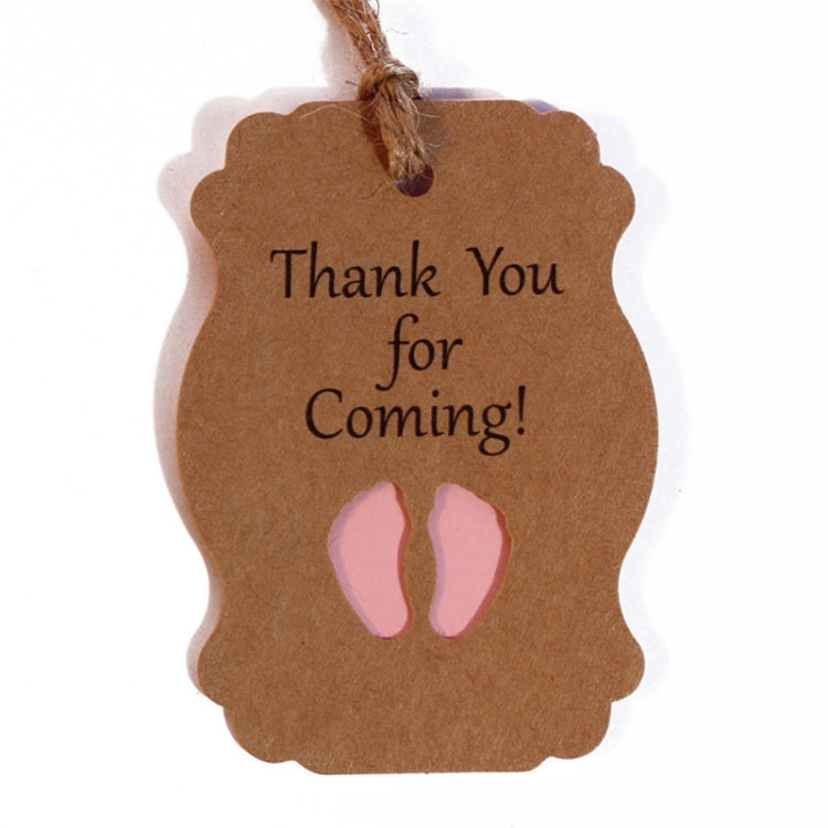 50 PCS Thank You For Coming Kraft Paper Baby Shower Birthday Party Lable