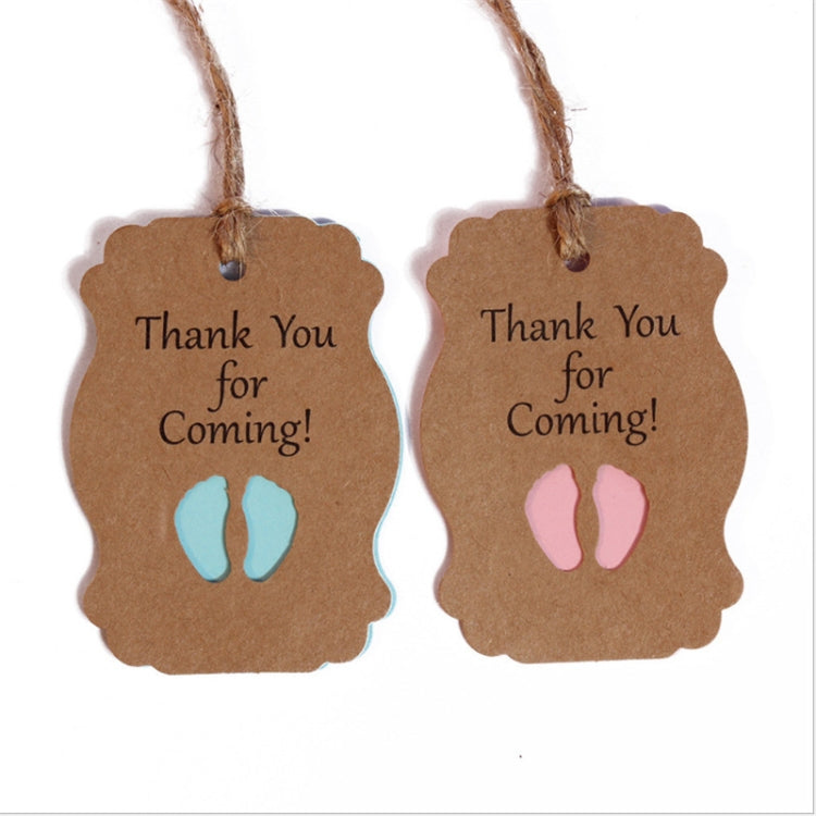 50 PCS Thank You For Coming Kraft Paper Baby Shower Birthday Party Lable