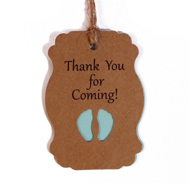 50 PCS Thank You For Coming Kraft Paper Baby Shower Birthday Party Lable
