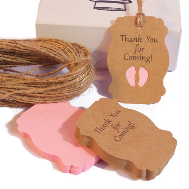 50 PCS Thank You For Coming Kraft Paper Baby Shower Birthday Party Lable