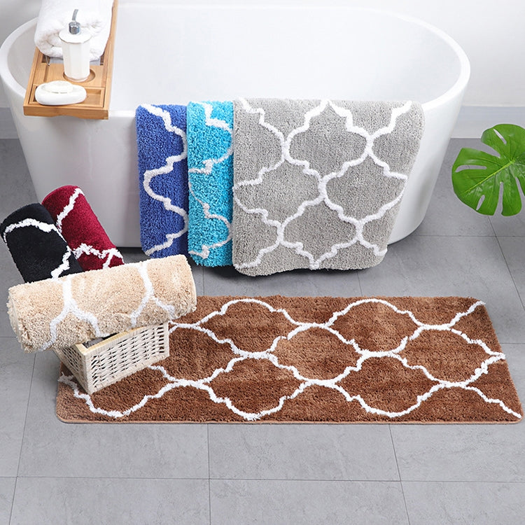 Microfiber Washable Mat Non-Slip Bath Carpets for Bathroom, Size:45x65cm