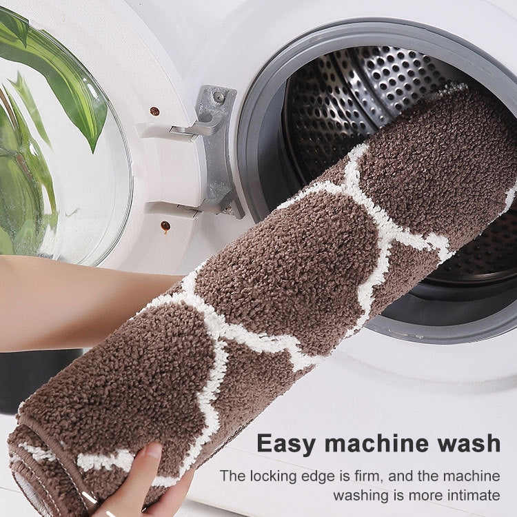 Microfiber Washable Mat Non-Slip Bath Carpets for Bathroom, Size:60x90cm