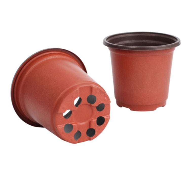 12 PCS Nursery Potted Fall-resistant Two-color Plastic Flower Pot, Size:11 x 10 cm
