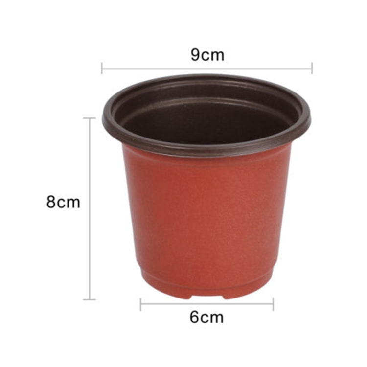 12 PCS Nursery Potted Fall-resistant Two-color Plastic Flower Pot, Size:11 x 10 cm