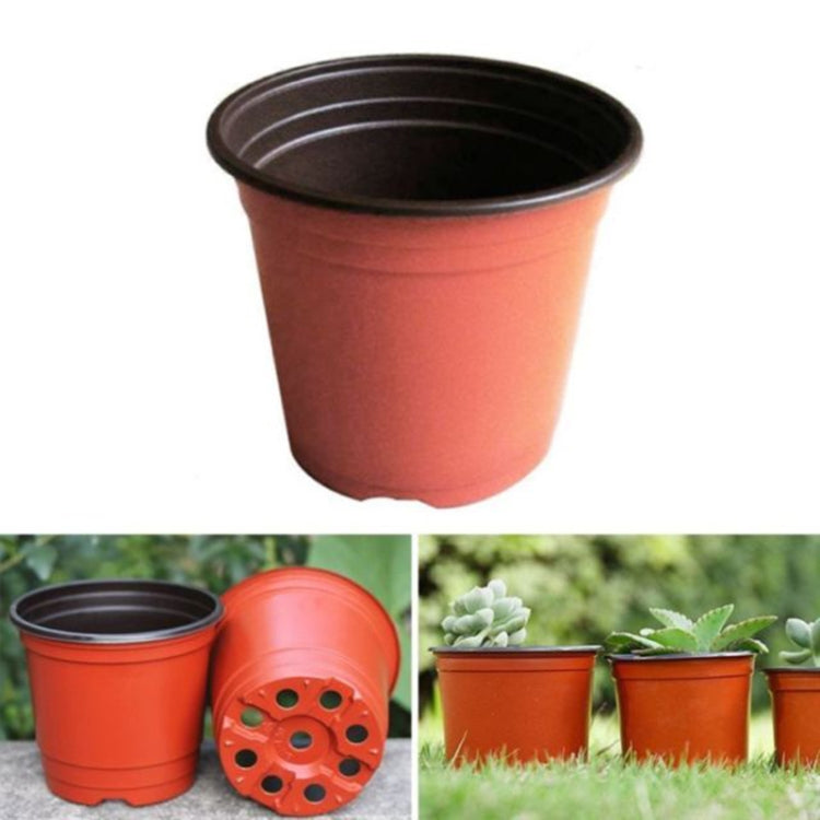 12 PCS Nursery Potted Fall-resistant Two-color Plastic Flower Pot, Size:11 x 10 cm