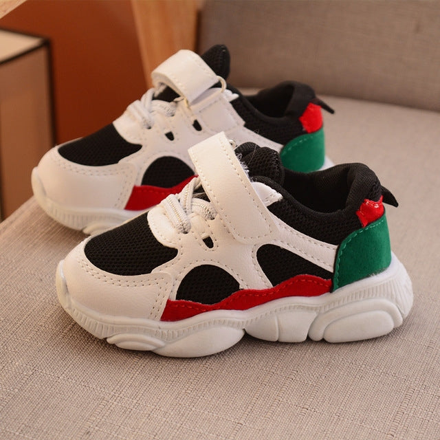 Fashion Boys Girls Casual Breathable Non-Slip Sneakers Sport Shoes, Size:23(Black)