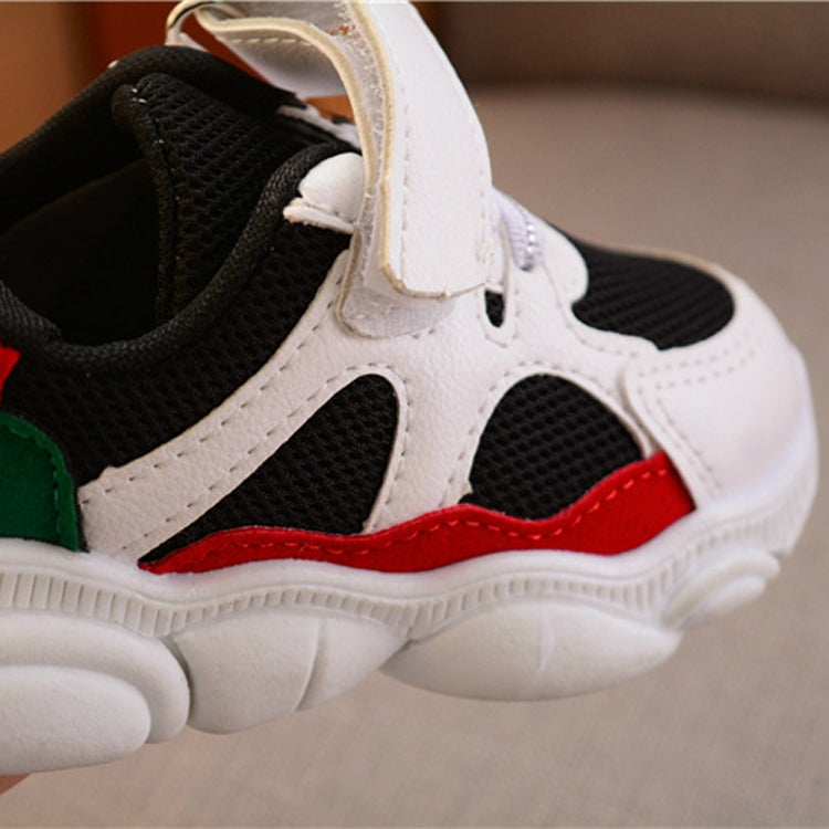 Fashion Boys Girls Casual Breathable Non-Slip Sneakers Sport Shoes, Size:31(Black)