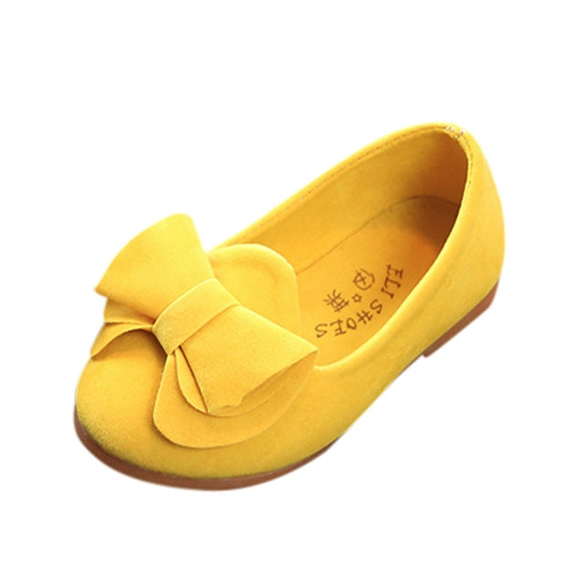 Baby Girls Bowknot Sandals Toddler Children Casual Princess Shoes(Yellow)