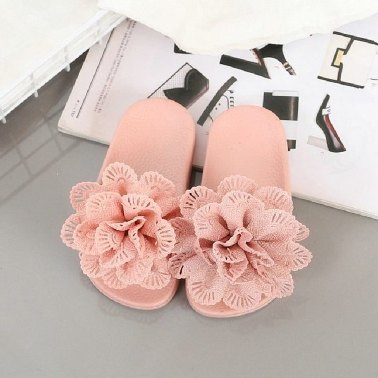 Children Rhinestones Bows Soft Slippers, Size:30