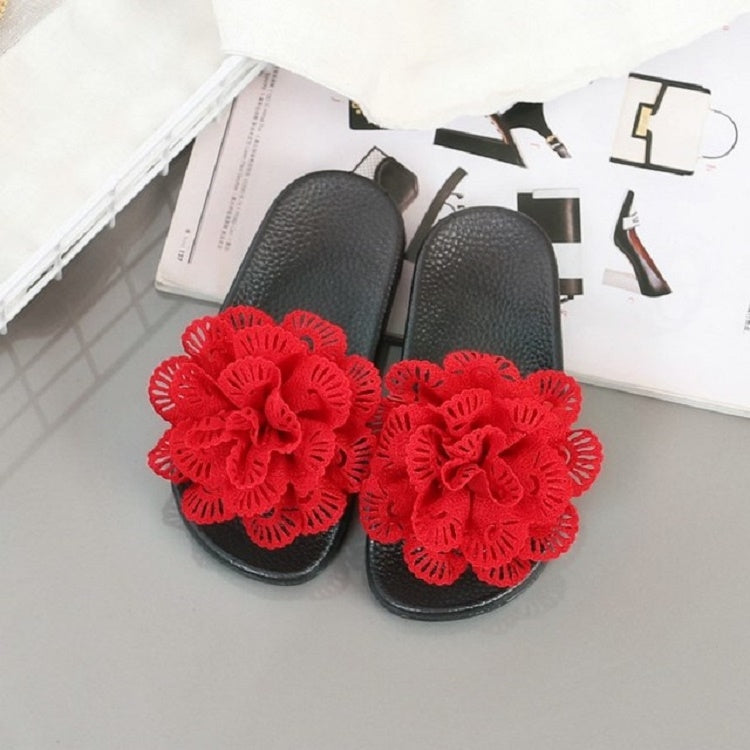 Children Rhinestones Bows Soft Slippers, Size:30