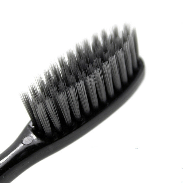2 PCS Adult Soft Bamboo Charcoal Toothbrush Very Fine Brush Wire 4 Color Mixed