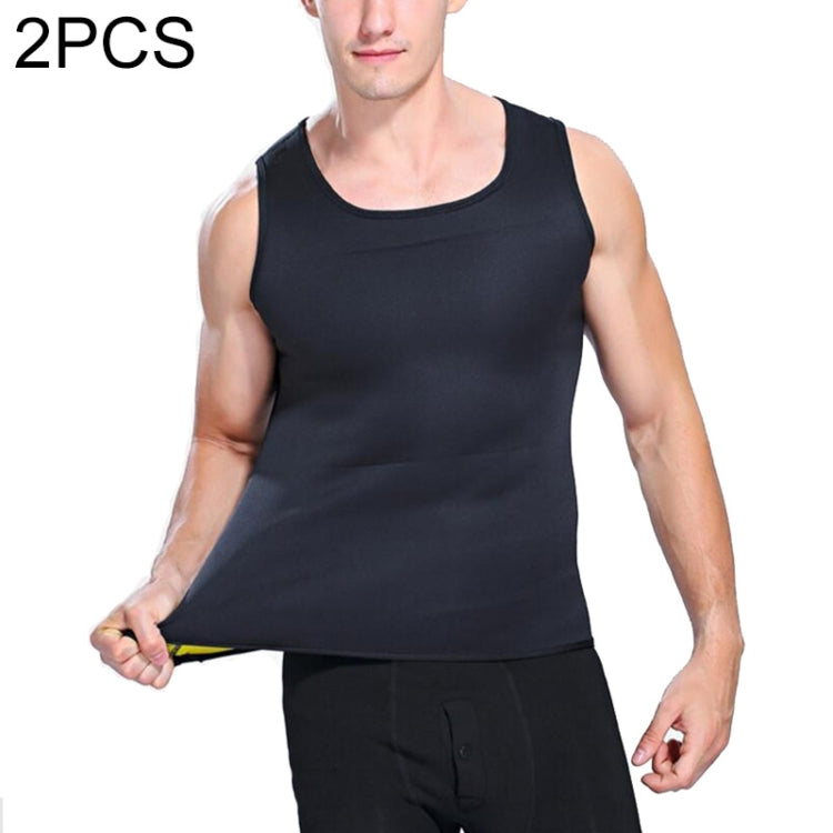 2 PCS Men Fitness vest Men Corsets Sweat Sportswear