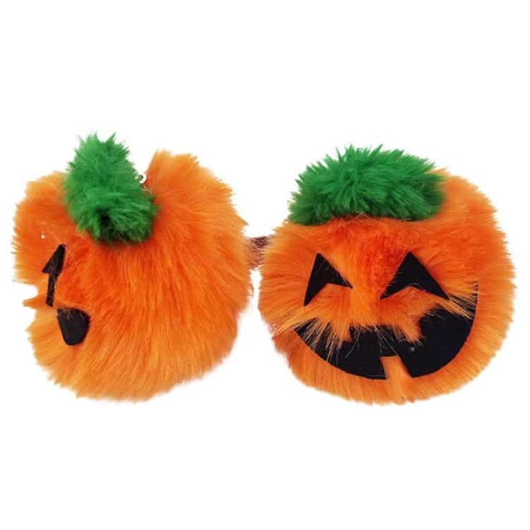 3 PCS Pumpkin Plush Keychains Fashion Car Halloween Key Chain Party Gift(Orange)