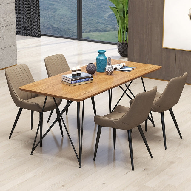 Nordic Office Chair Light Luxury Wrought Iron Simple Modern Soft Sofa Dining Back Chair