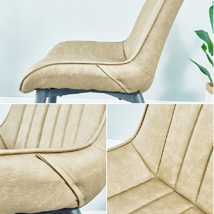 Nordic Office Chair Light Luxury Wrought Iron Simple Modern Soft Sofa Dining Back Chair