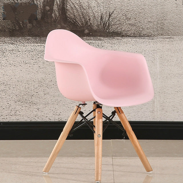 Nordic Minimalist Modern Children Furniture Kids Stool Plastic Wood Chair Fashion Kids Chair