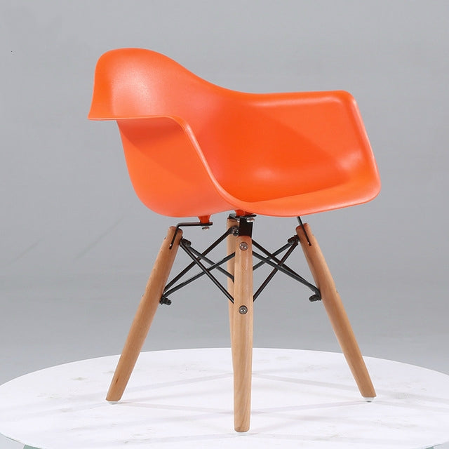 Nordic Minimalist Modern Children Furniture Kids Stool Plastic Wood Chair Fashion Kids Chair