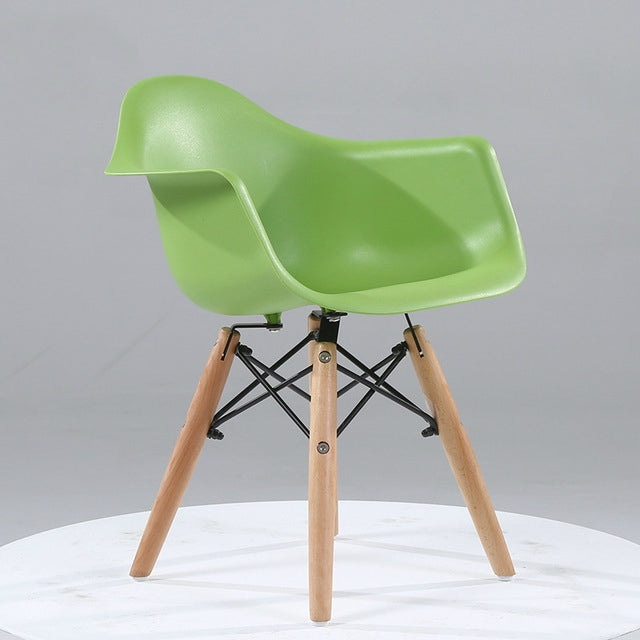 Nordic Minimalist Modern Children Furniture Kids Stool Plastic Wood Chair Fashion Kids Chair